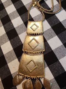 Chico's goldtone bib necklace
